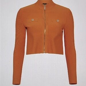 Karen Millen Vibrant Orange Knit Jacket